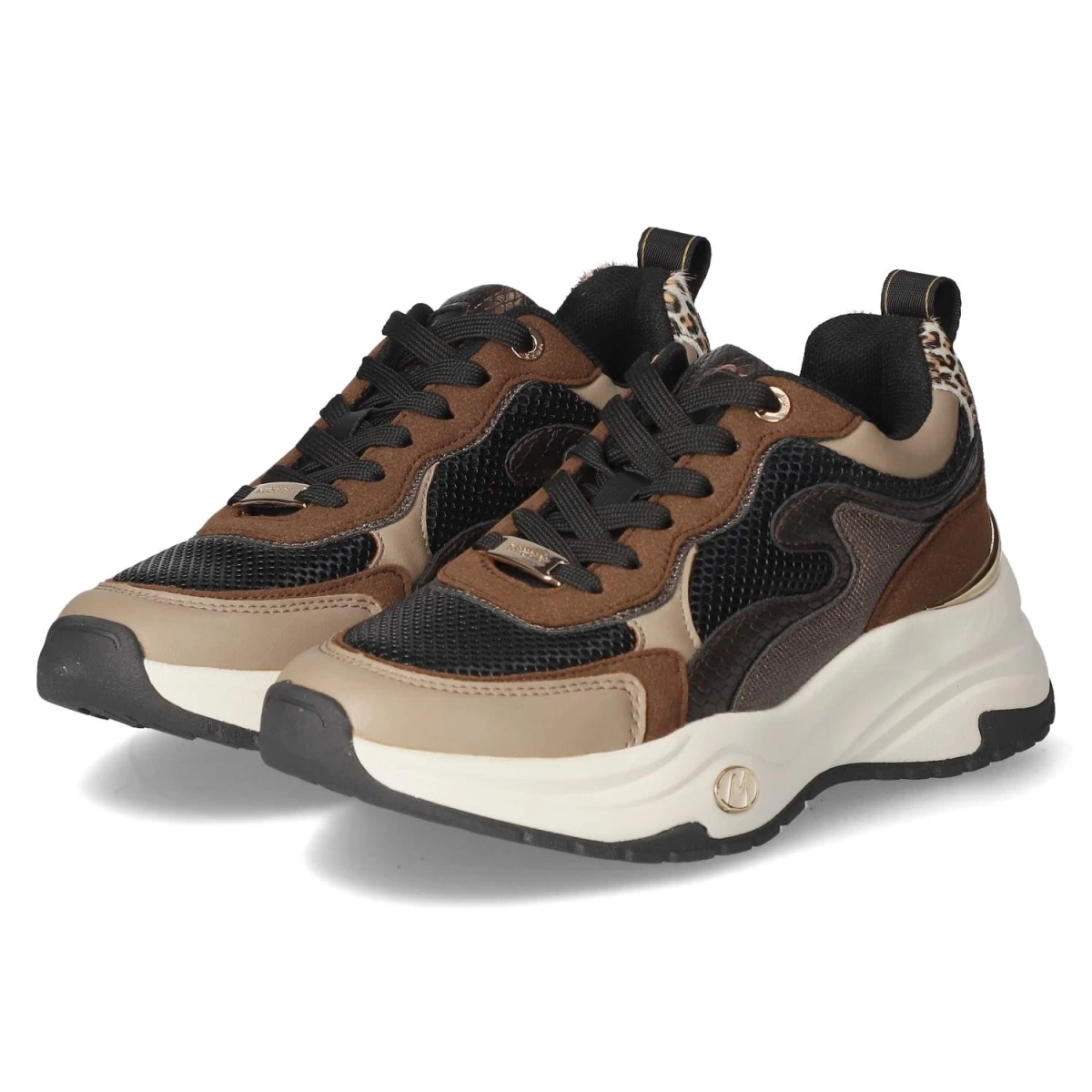 MexxLow Sneaker PALM ORA - taupe/black