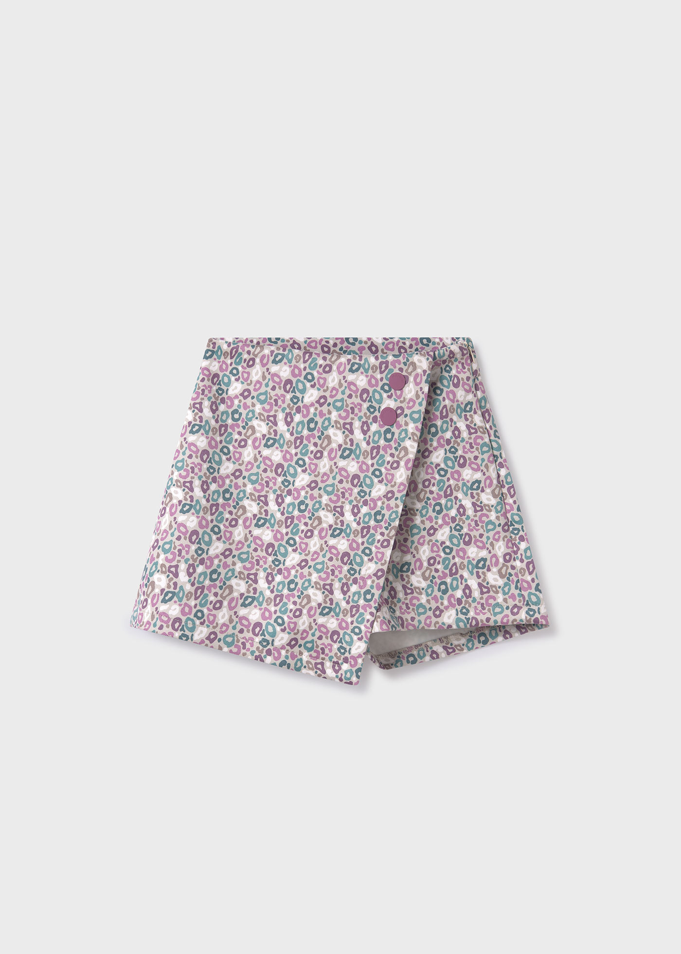 Calças-saia estampadas para meninas