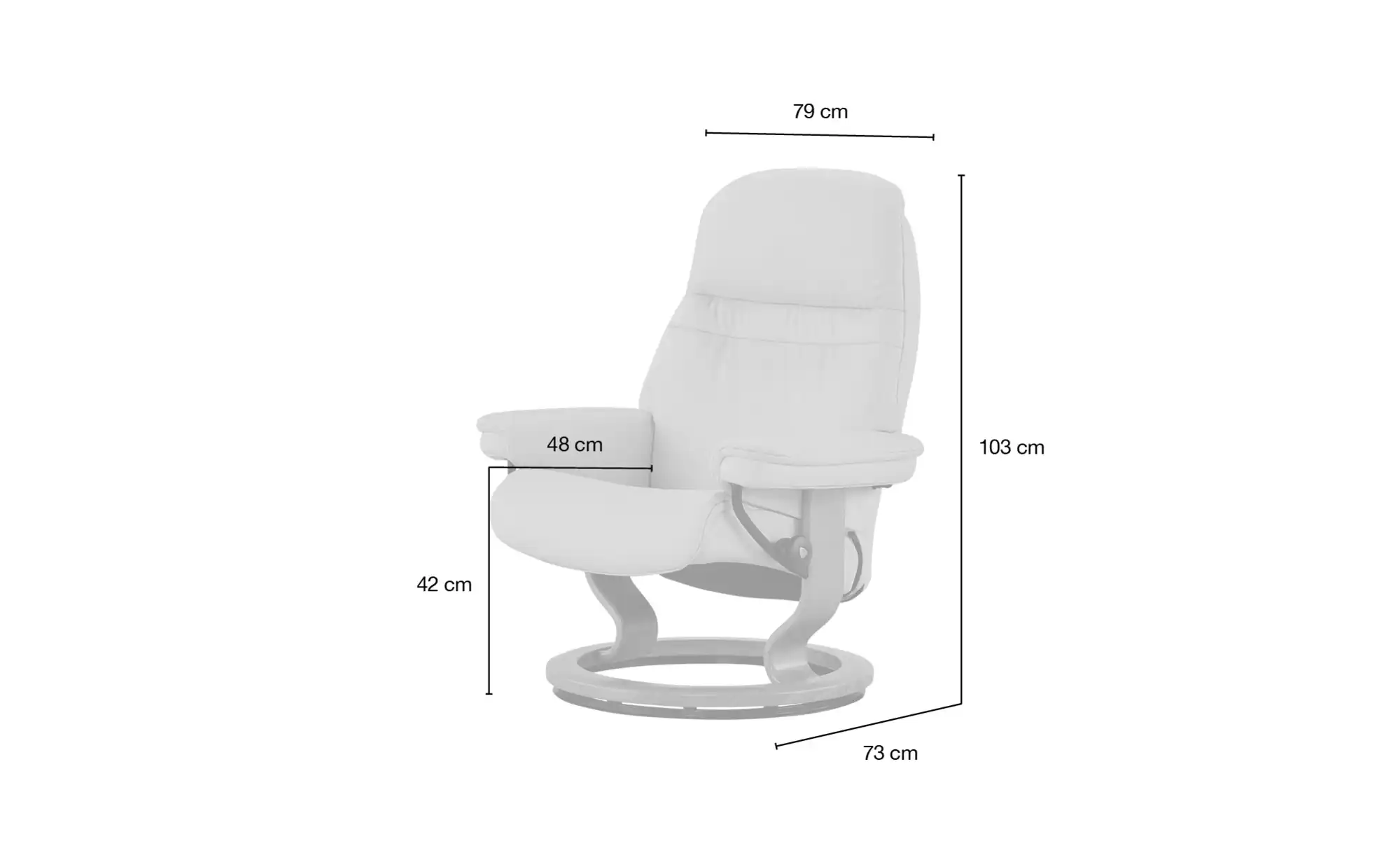 Stressless Relaxsessel mit Hocker Leder Sunrise M