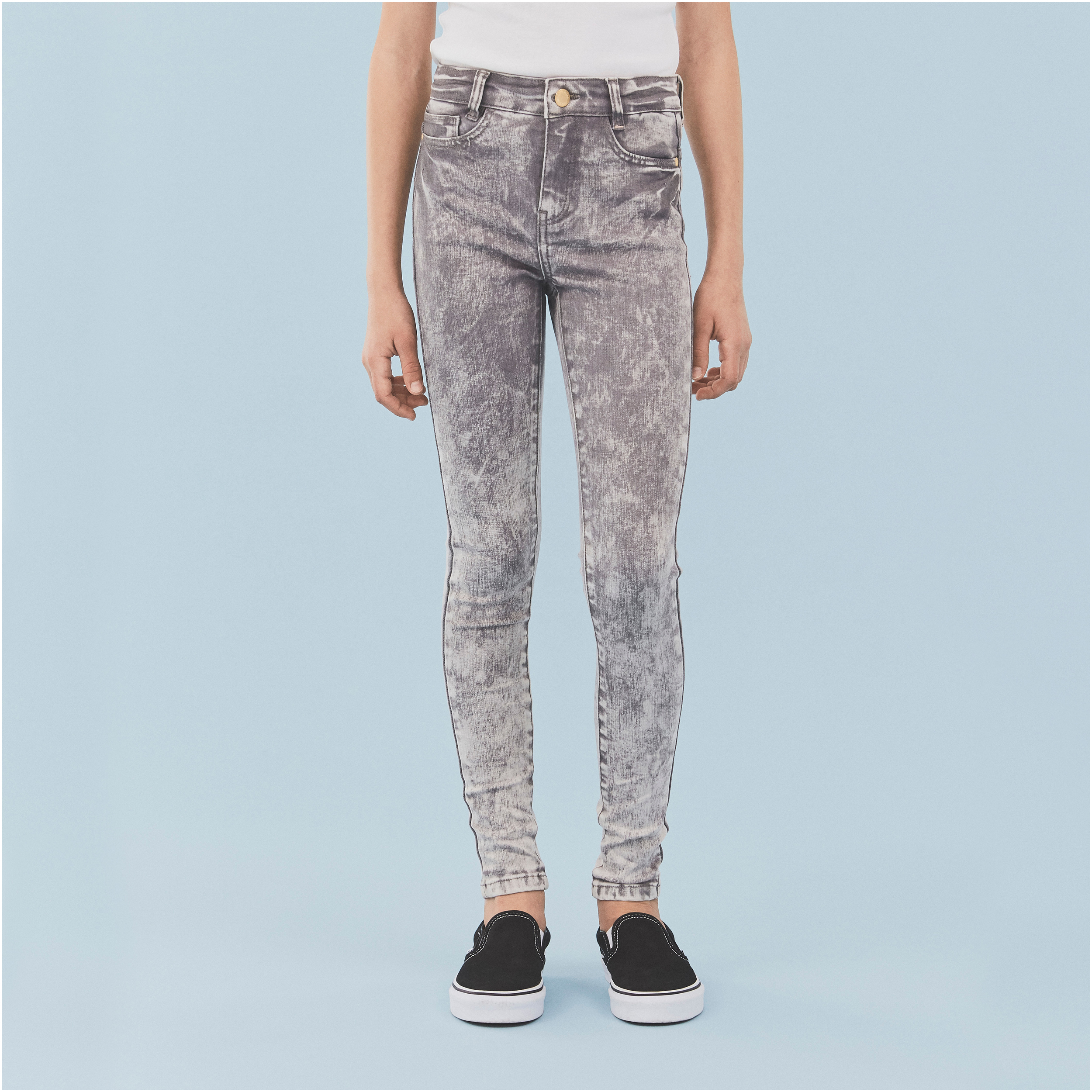 Angelica - Bleach Grey Stretch Denim