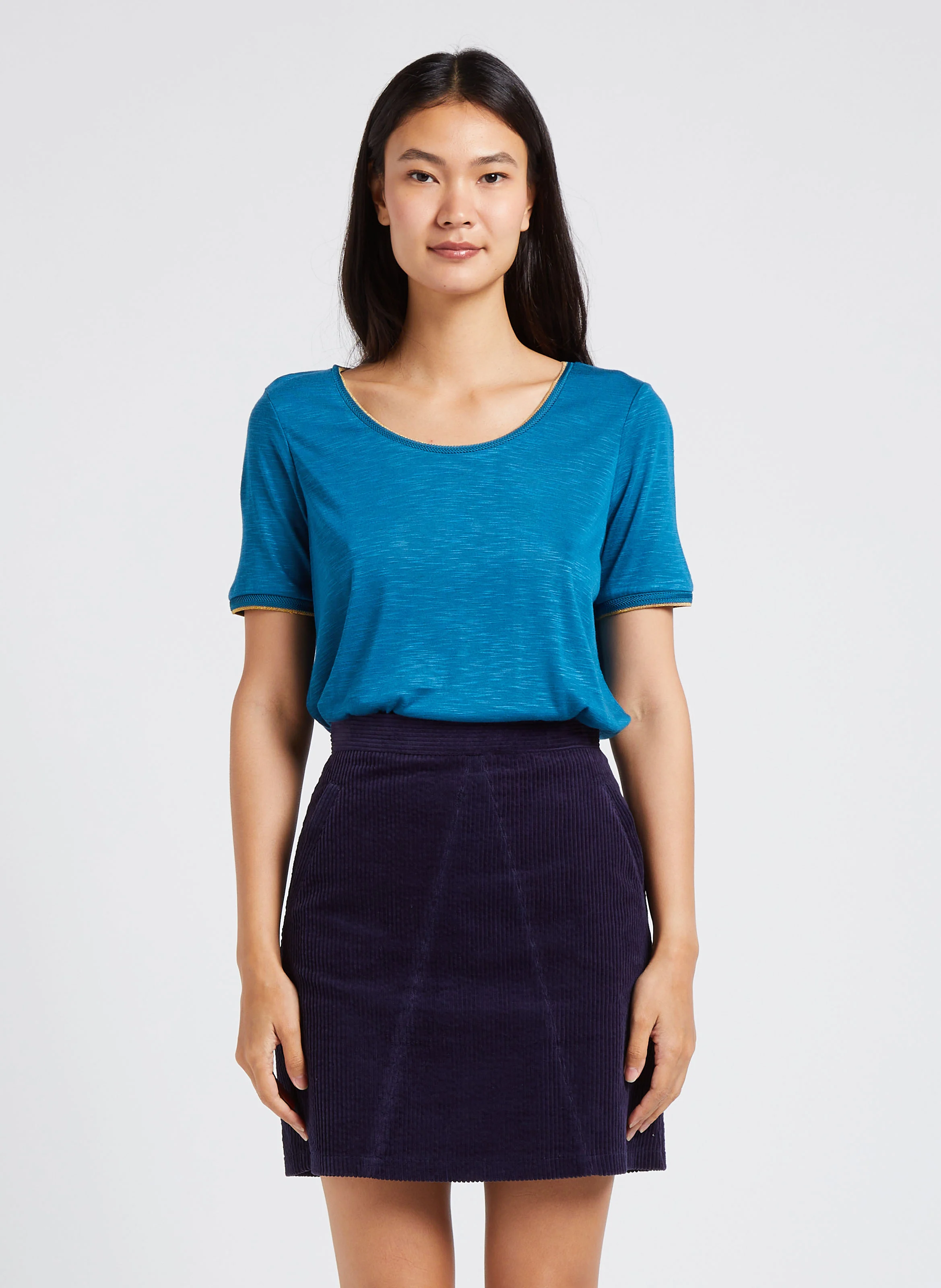 NOEL - Tee-shirt col rond droit | Bleu