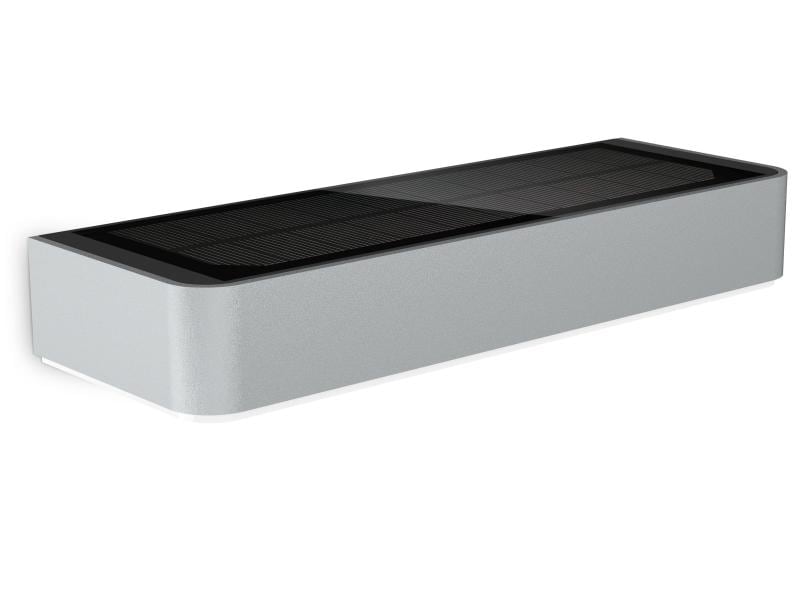 Steinel Wandleuchte Xsolar SOL-O mit Sensor Silber Solar Leuchte mit Bewegungsmelder
