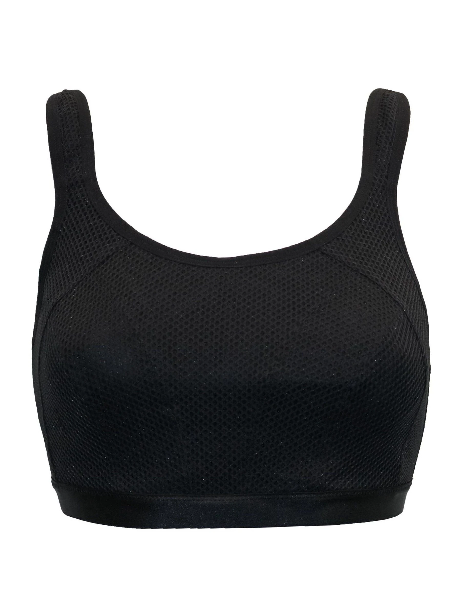 Zwart - Pour Moi - Energy Strive - Beugelloze sportbeha met volledige cups zonder vulling en voering
