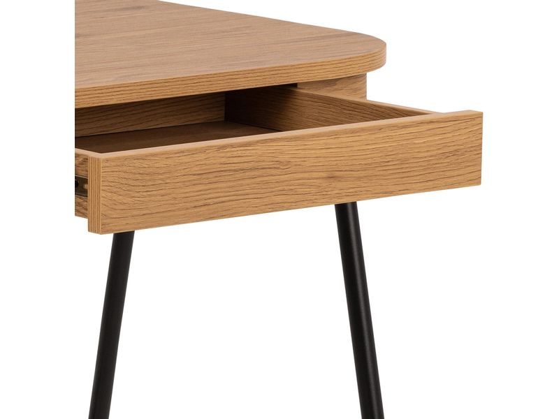 AC Design Tisch Blueton, Schwarz matt / Wildeiche matt Büroschreibtisch mit modernem Charme