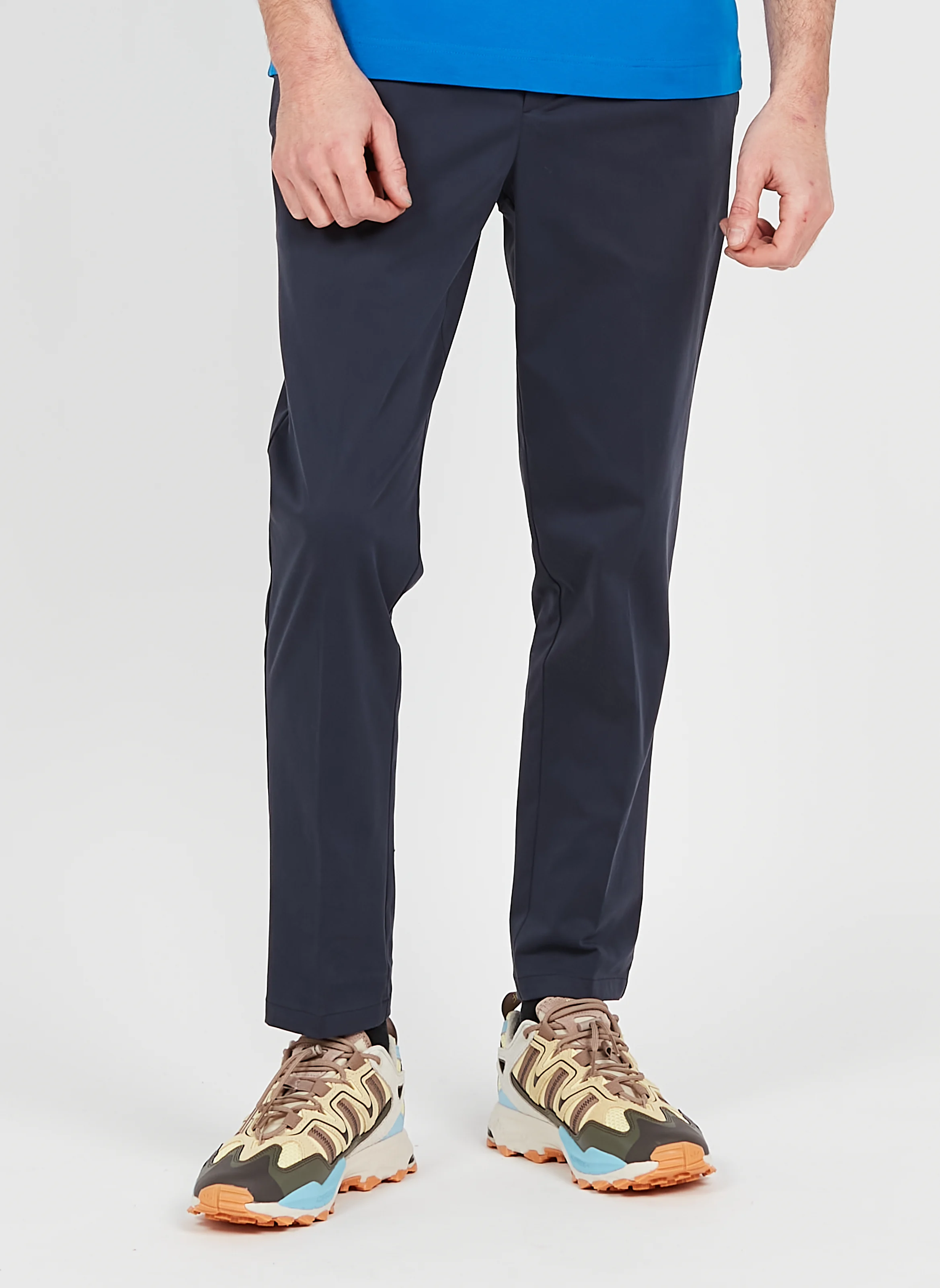 SMITHY - Pantalon droit en coton mélangé| Bleu