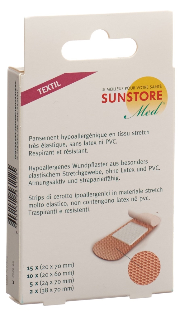 Sun Store Textil-Pflaster<br>32 Stück, assortiert