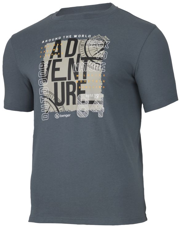 BengerBW SHIRT PRINT ADVENTURE - anthrazit