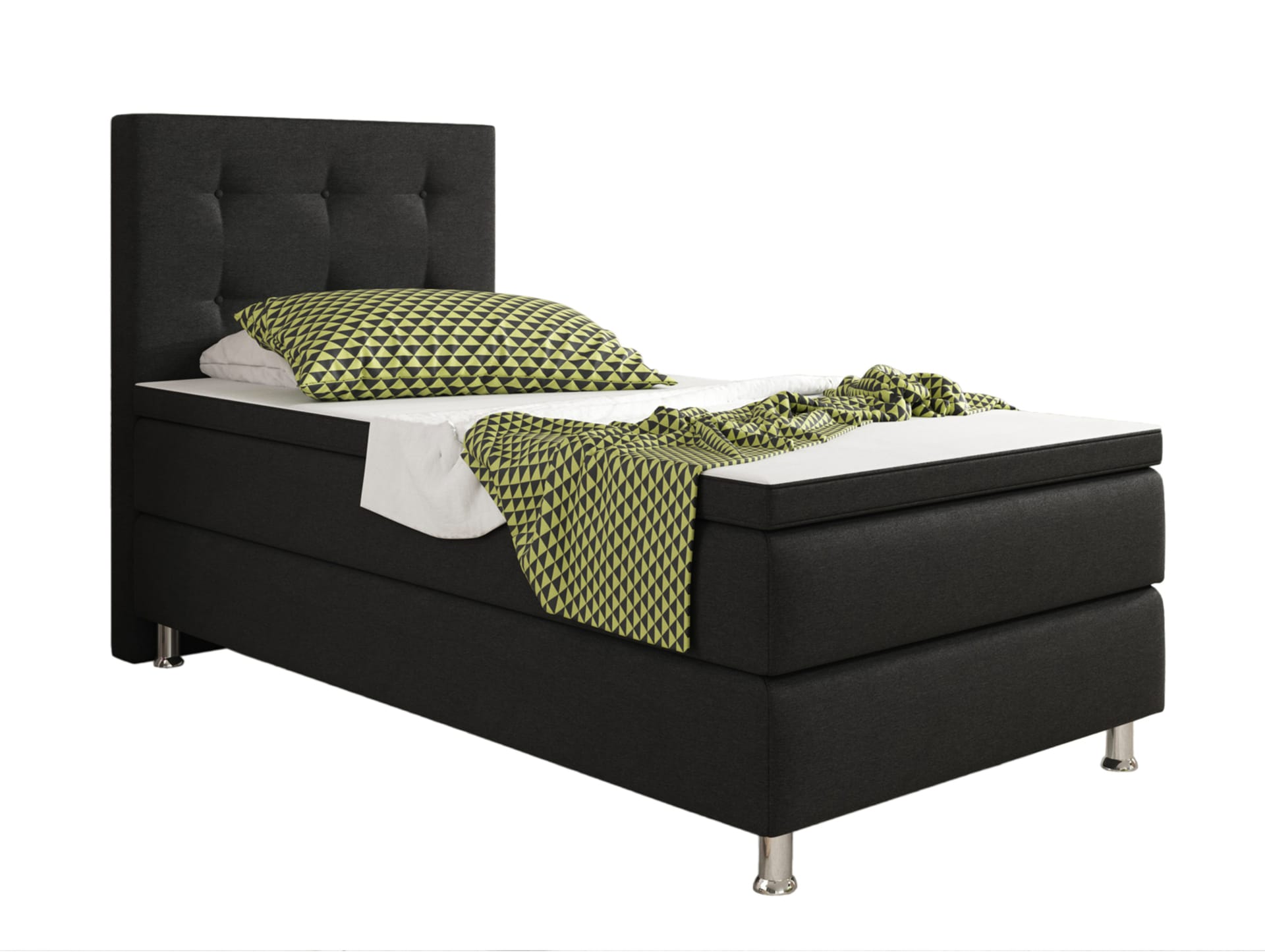 Boxspringbett Köln 90 x 200 cm pink/ rosa