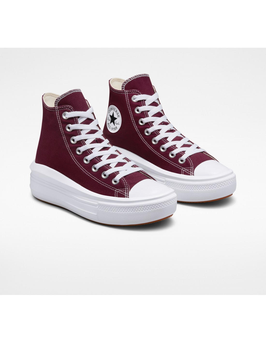converse sneakers compensées montantes femme ctas move hi bordeaux
