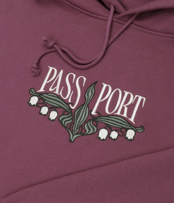 Passport Lily Of The Valley Hoodie (washed berry)
