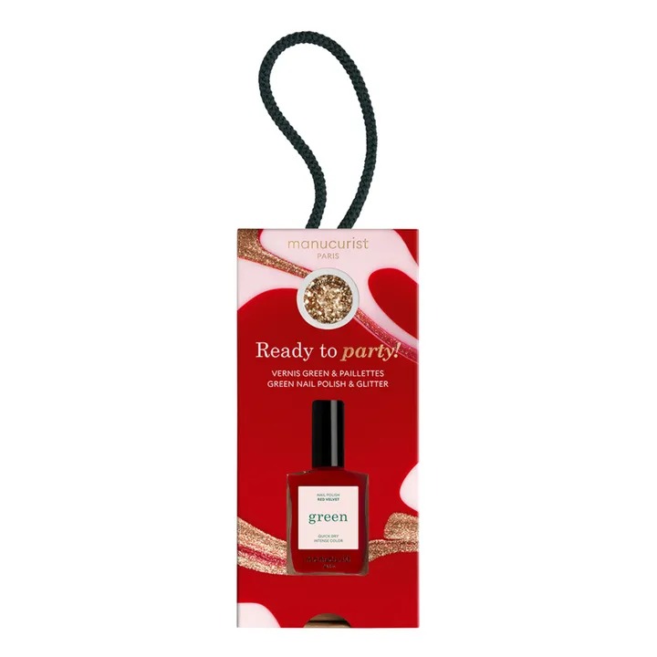 Manucurist Coffret vernis à ongles Green Red Velvet & Ornement Doré