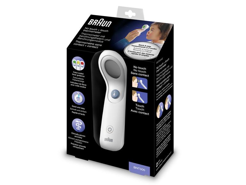 Braun Fieberthermometer BNT300 NoTouch   touch Berührungsfreier Fieberthermometer