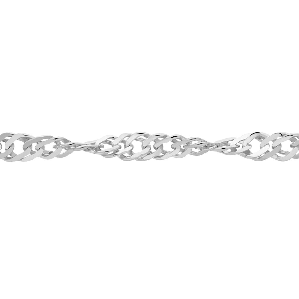 Chaîne Ons Maille Singapour Or Blanc