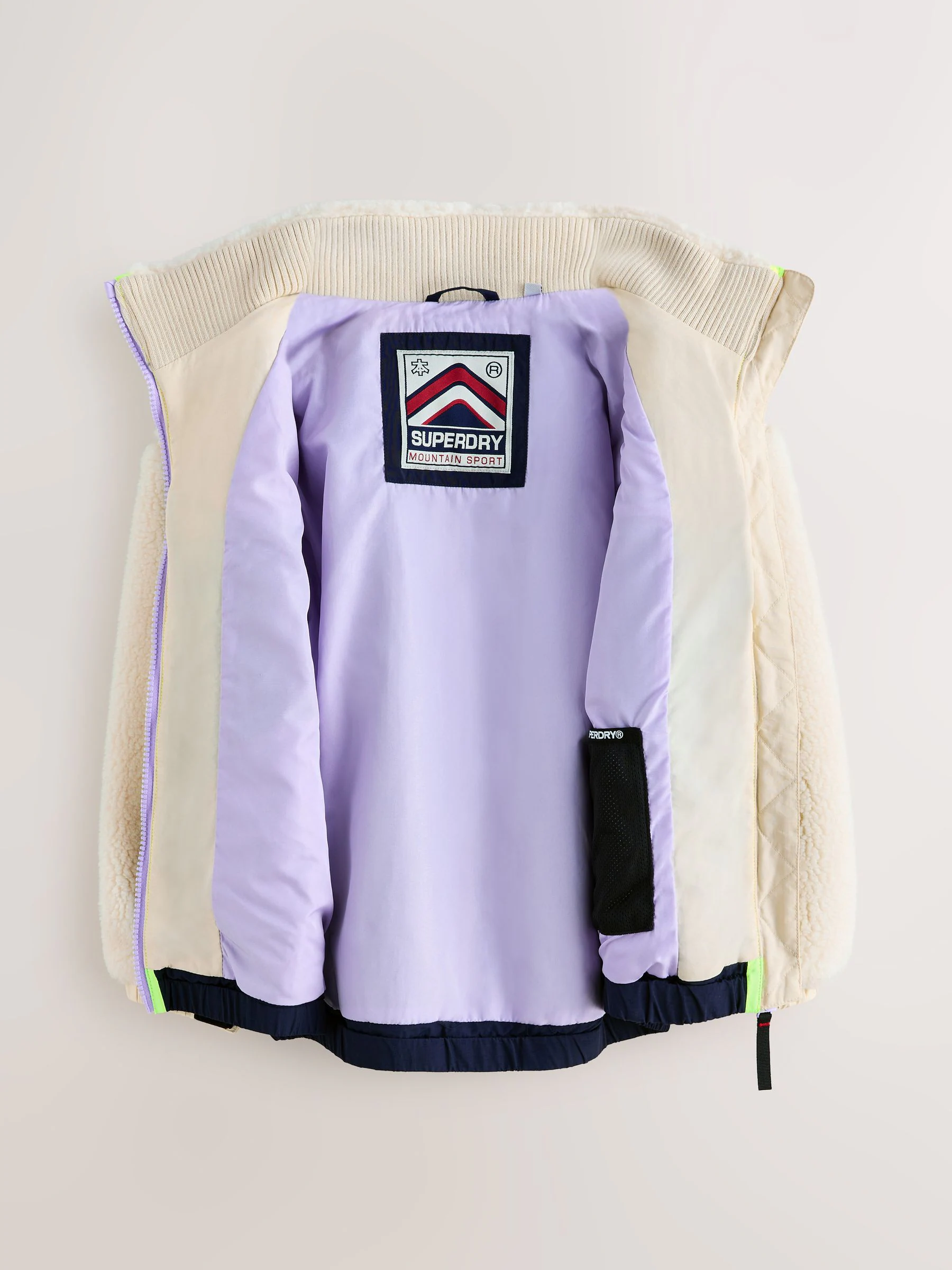 Paars - Superdry - Jack met rits en borgvoering