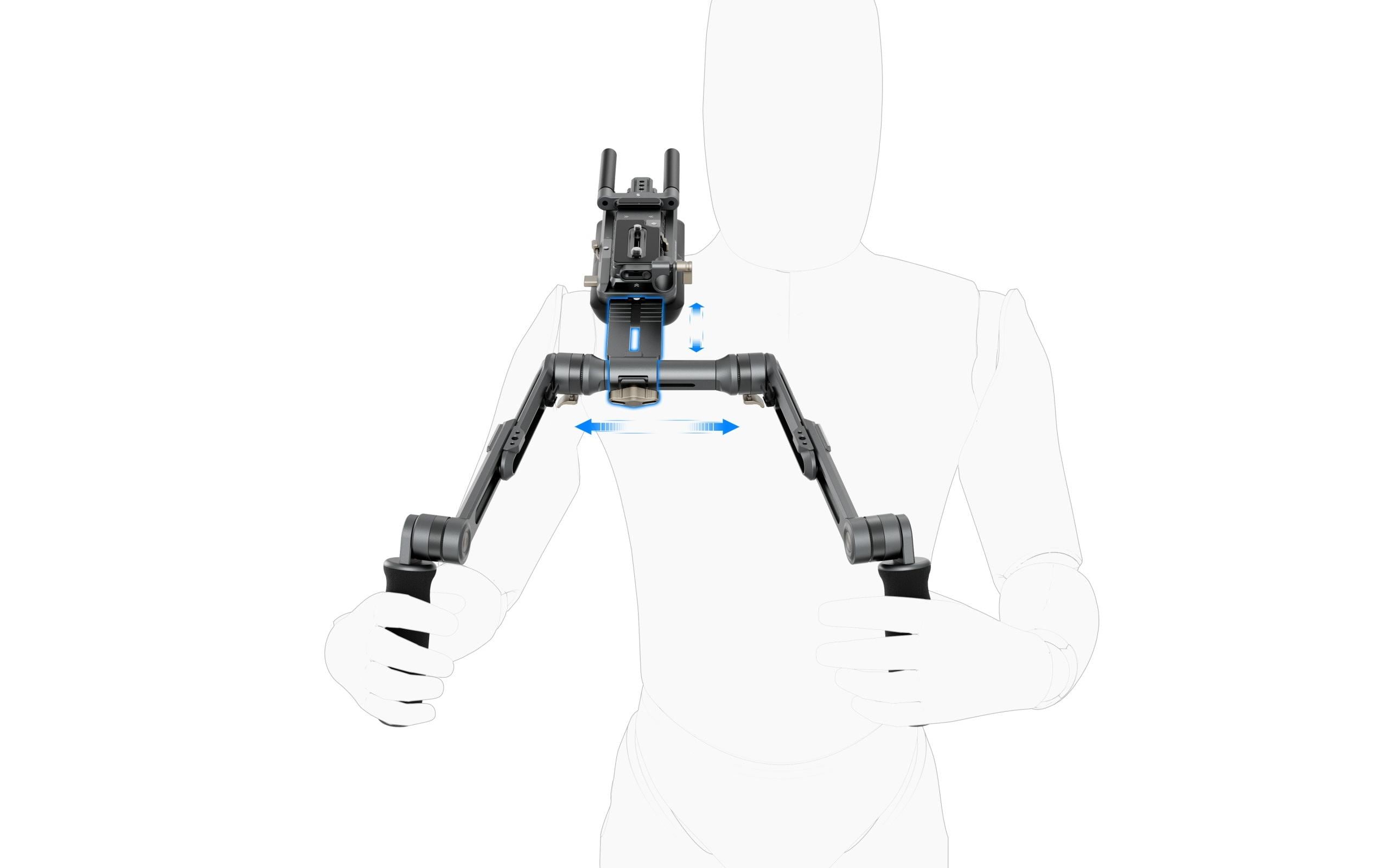 HawkLock Shoulder Rig SR007 Pro<br>Schulterrig mit Schnellspann-Design