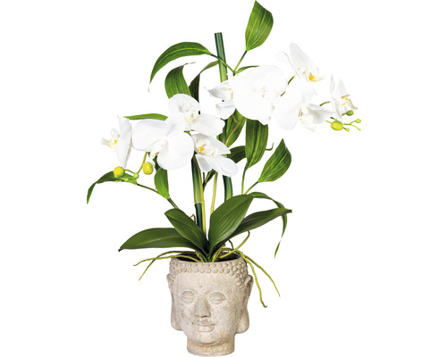 Kunstmatige orchideeënbamboe, hoogte: 60 cm, wit