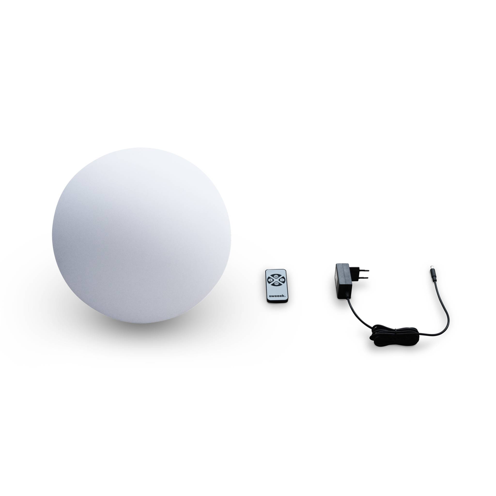 Boule led 40cm – sphère décorative lumineuse. Ø40cm. Blanc chaud. Commande à distance