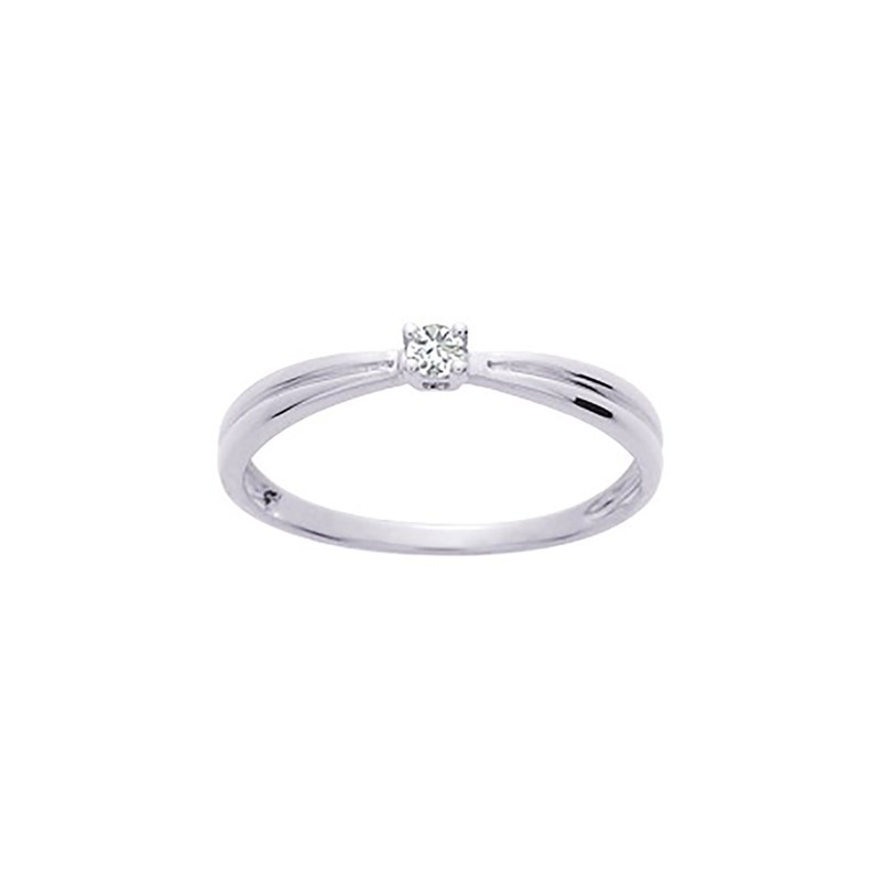Bague Femme - Or 18 Carats - Diamant 0,05 Carats