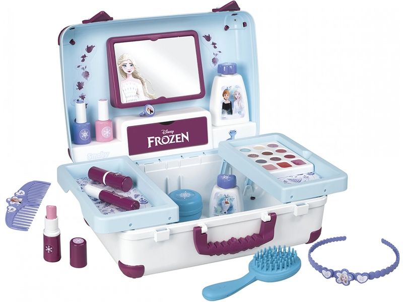 Smoby Schminkset Frozen Beauty Vanity Schminkkoffer mit Tragegriff und 13 Accessoires