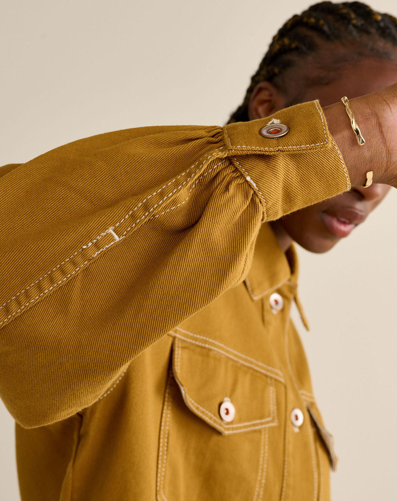Bellerose Surchemise oversize Paulo tobacco