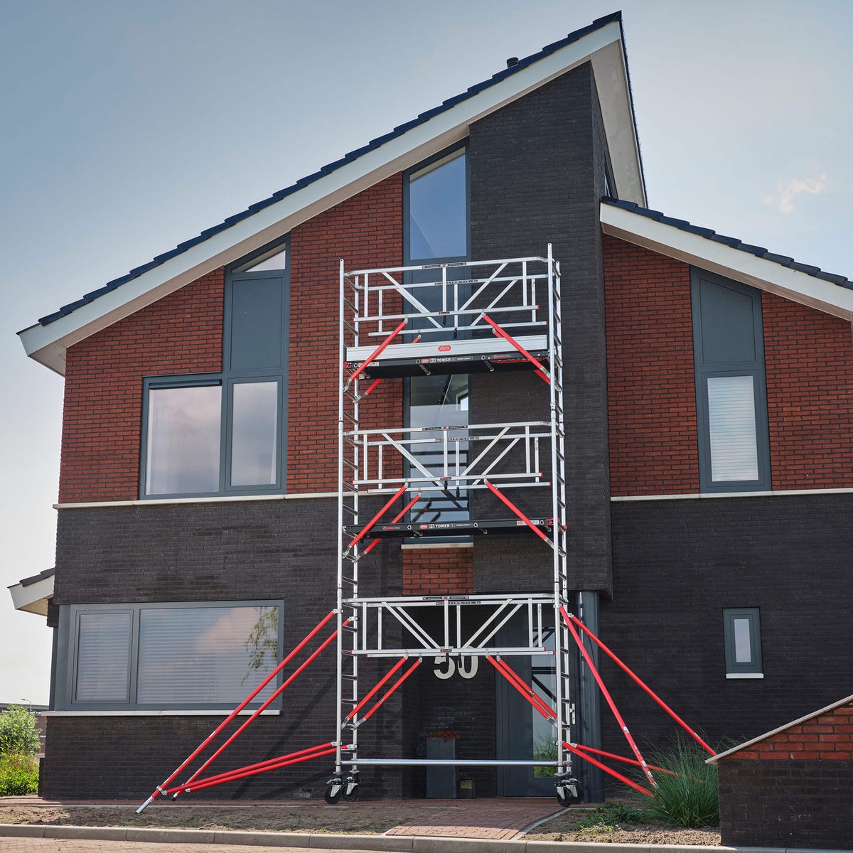 Altrex RS Tower 51-S Safe-Quick aluminium rolsteiger met Fiber-Deck platform 4,20 m AH 0,75 x 2,45 m