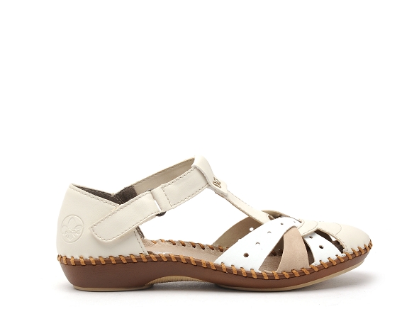 Rieker nu pieds plats femme m1655 blanc