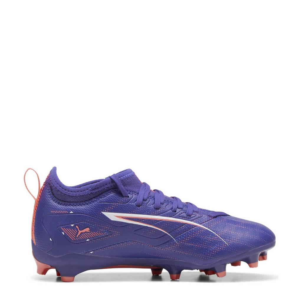 Puma ULTRA 5 MATCH FG/AG Jrjunior voetbalschoenen kobaltblauw/wit/koraalrood
