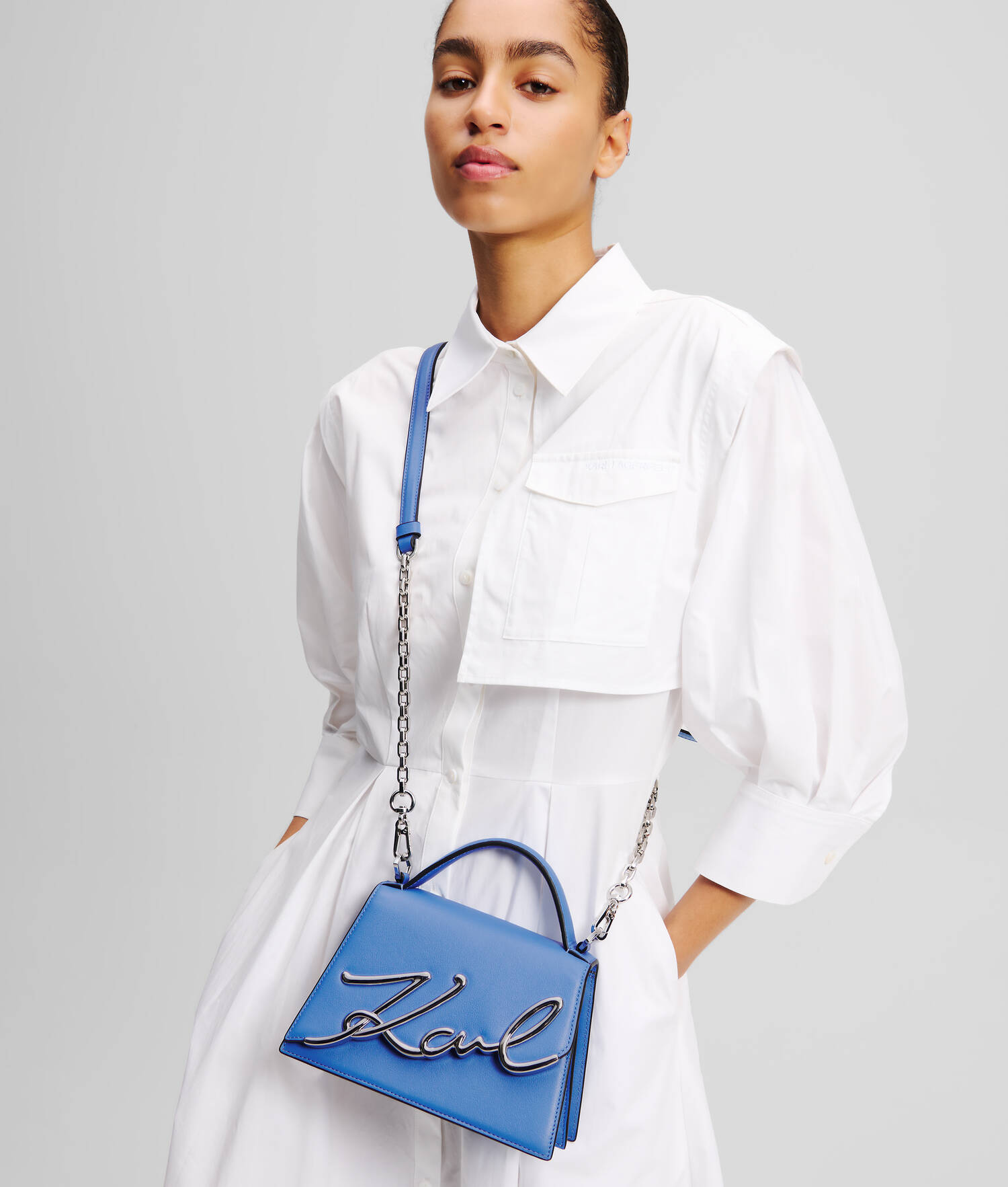 PETIT SAC BANDOULIÈRE K/SIGNATURE - Ultramarine