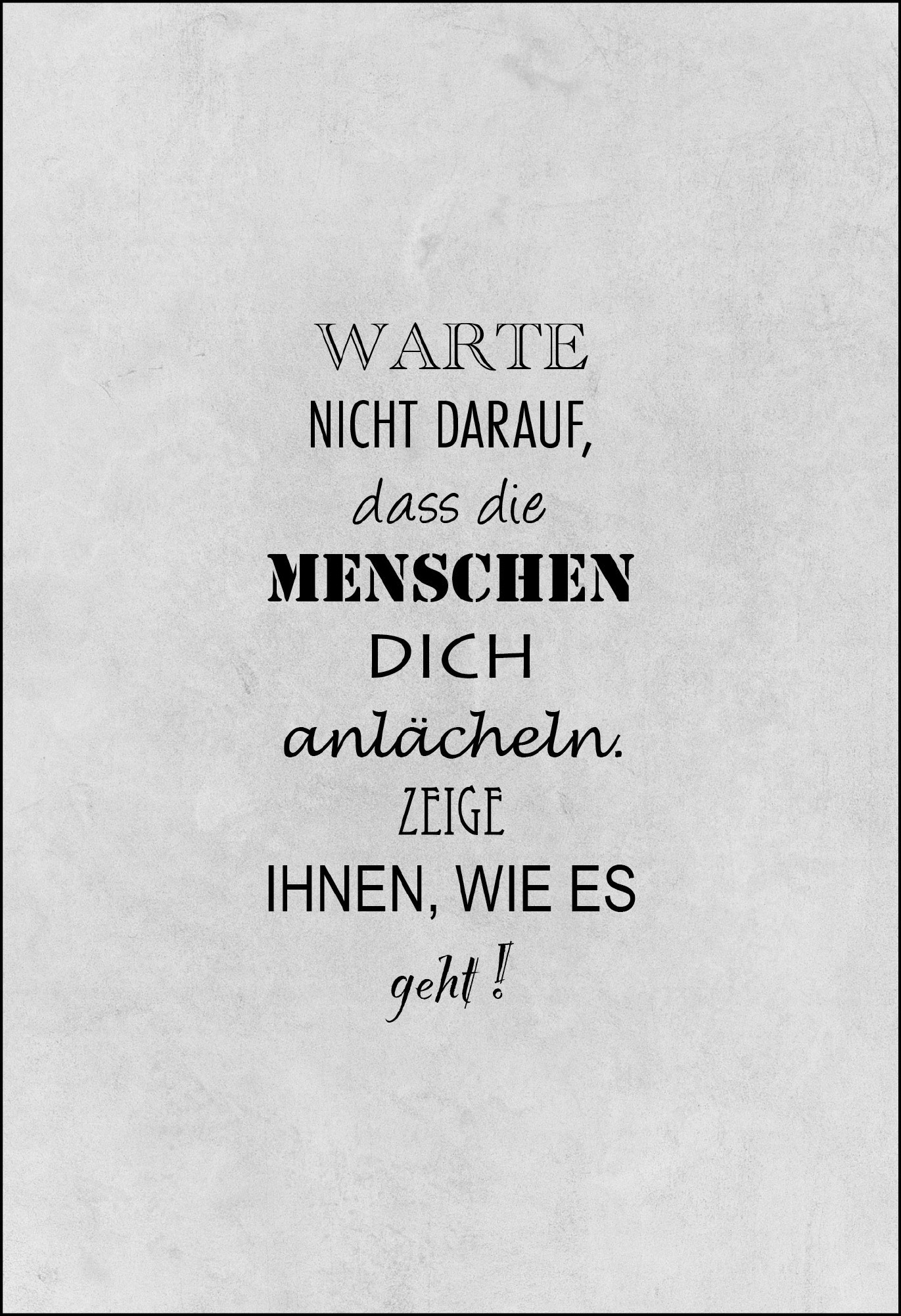 Postkarte 'Warte nicht darauf dass die...' günstig bestellen