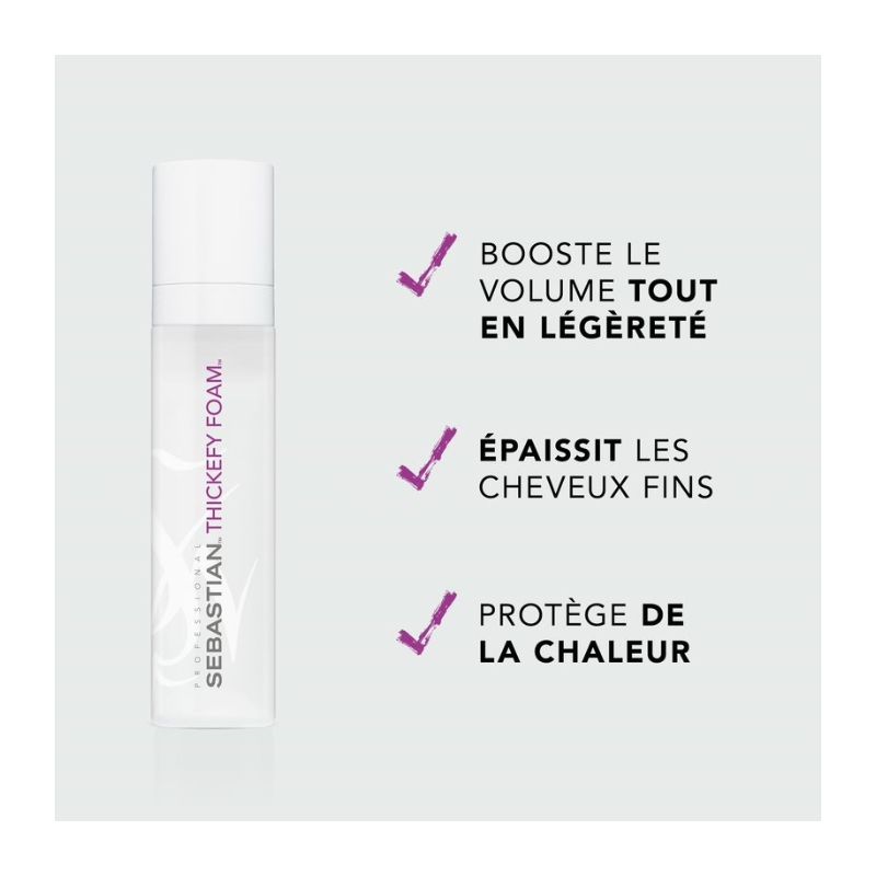 Mousse cheveux fins Thickefy Sebastian 190ML