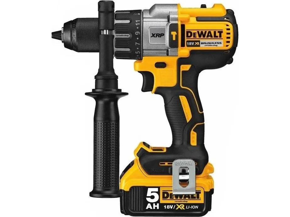 DeWALT DCD996P2-QW - Hammerbor/skruemaskine - ledningfri - 820 W - 3-hastigheders - nøgleløs borepatron 13 mm - 95 N·m - 2 batterier - 18 V