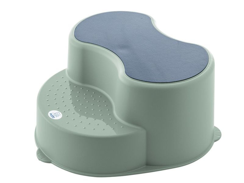Rotho Babydesign Trittschemel TILO Sage Green Praktischer und rutschfester 2-Stufen-Schemel