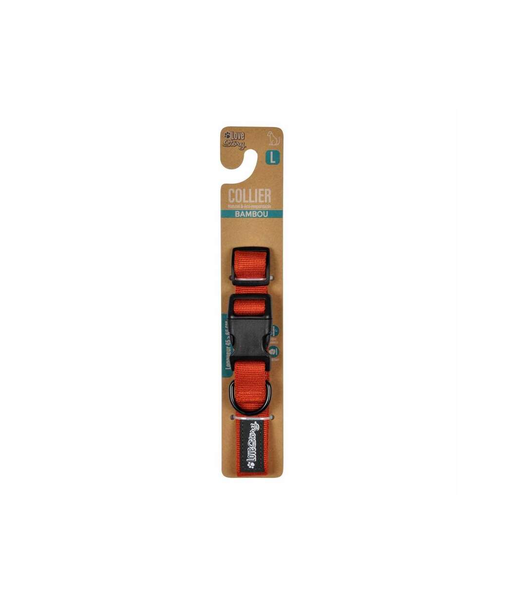 Paris Prix - Collier Pour Animaux réglable 65cm Terracotta