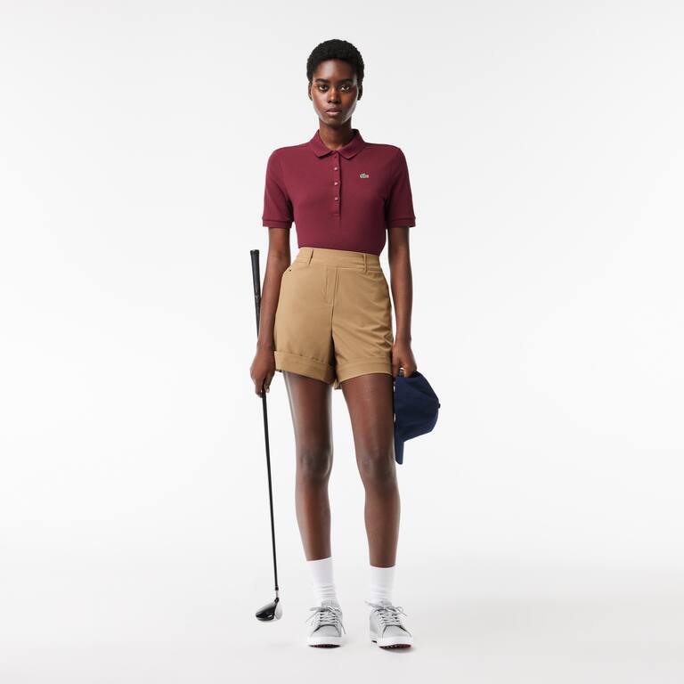 Bermuda femme Golf Lacoste SPORT en taffetas extensible Shorts - Beige - Lacoste - Femme