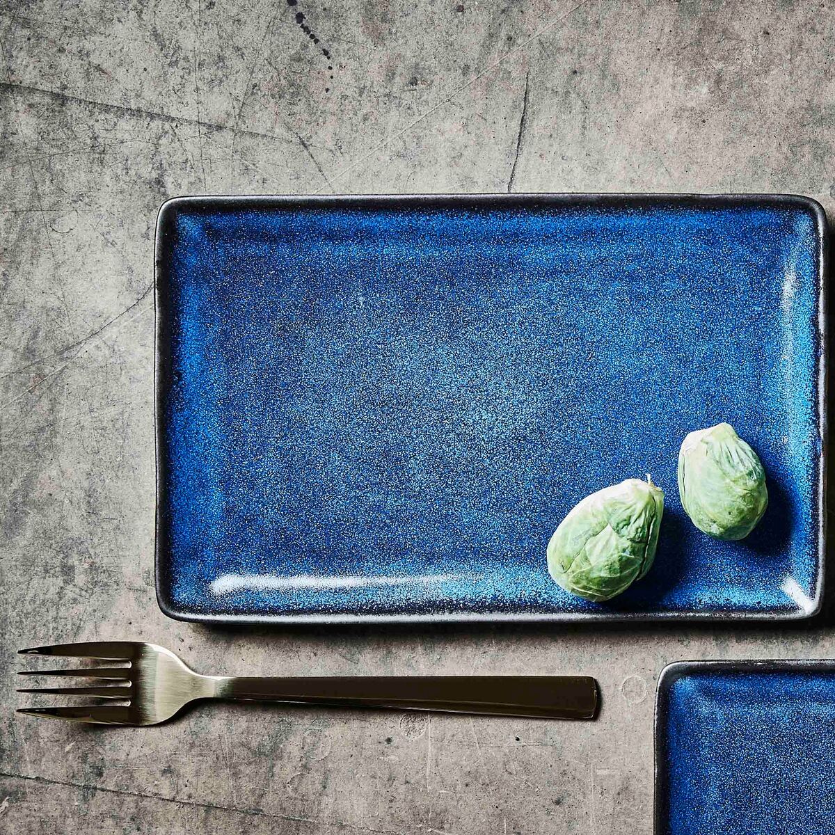 Tallerken Rektangulær 23,5 x 15 cm Midnight Blue