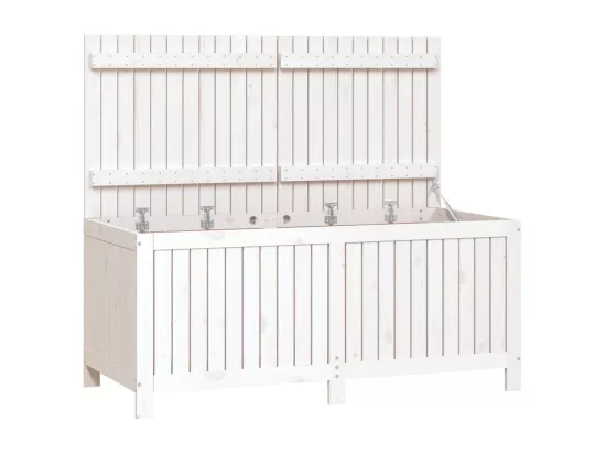 Prolenta Premium - Boîte de rangement de jardin Blanc 147x68x64 cm Bois de pin