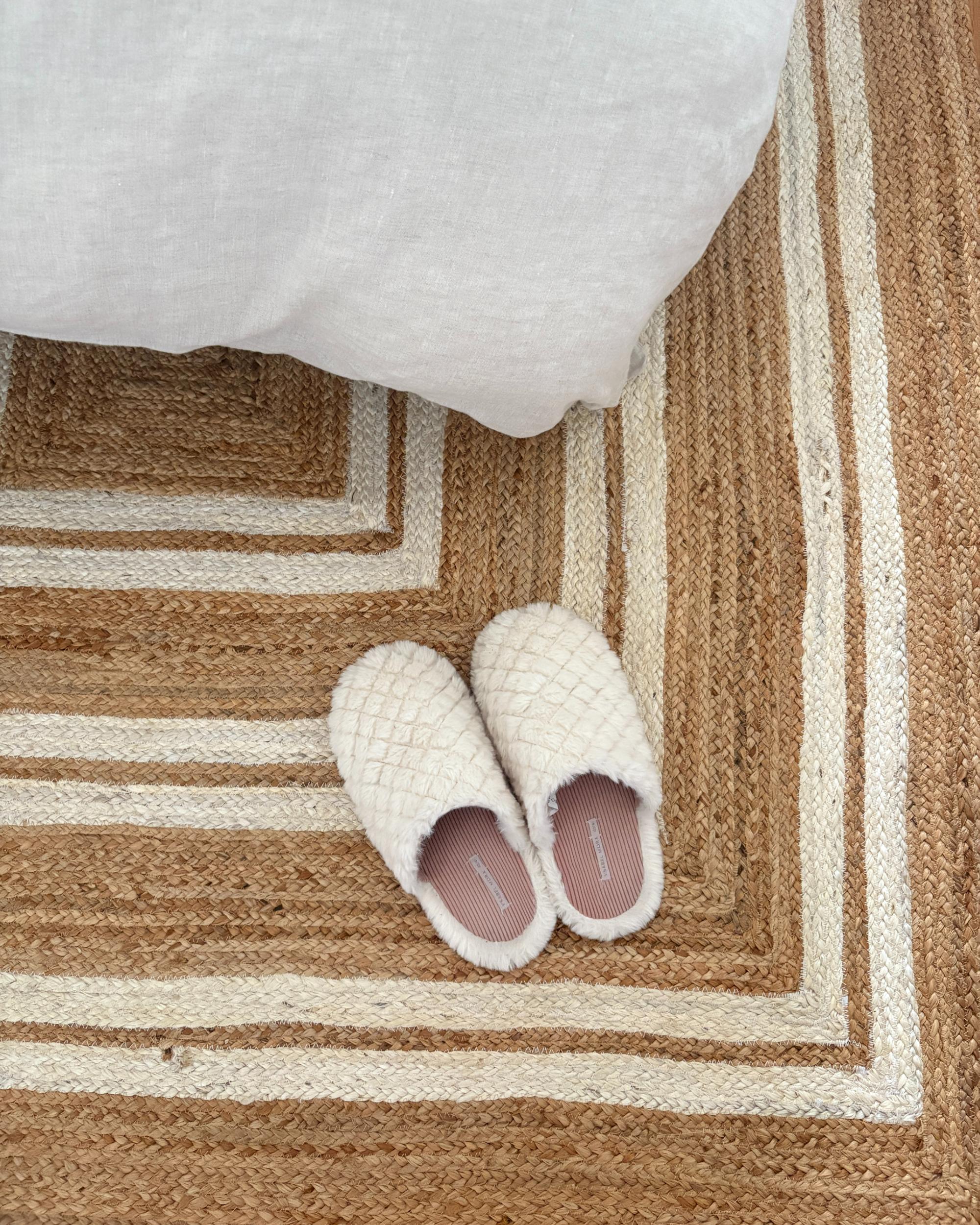 Vloerkleed ELMALI Beige 200 x 300 cm Jute