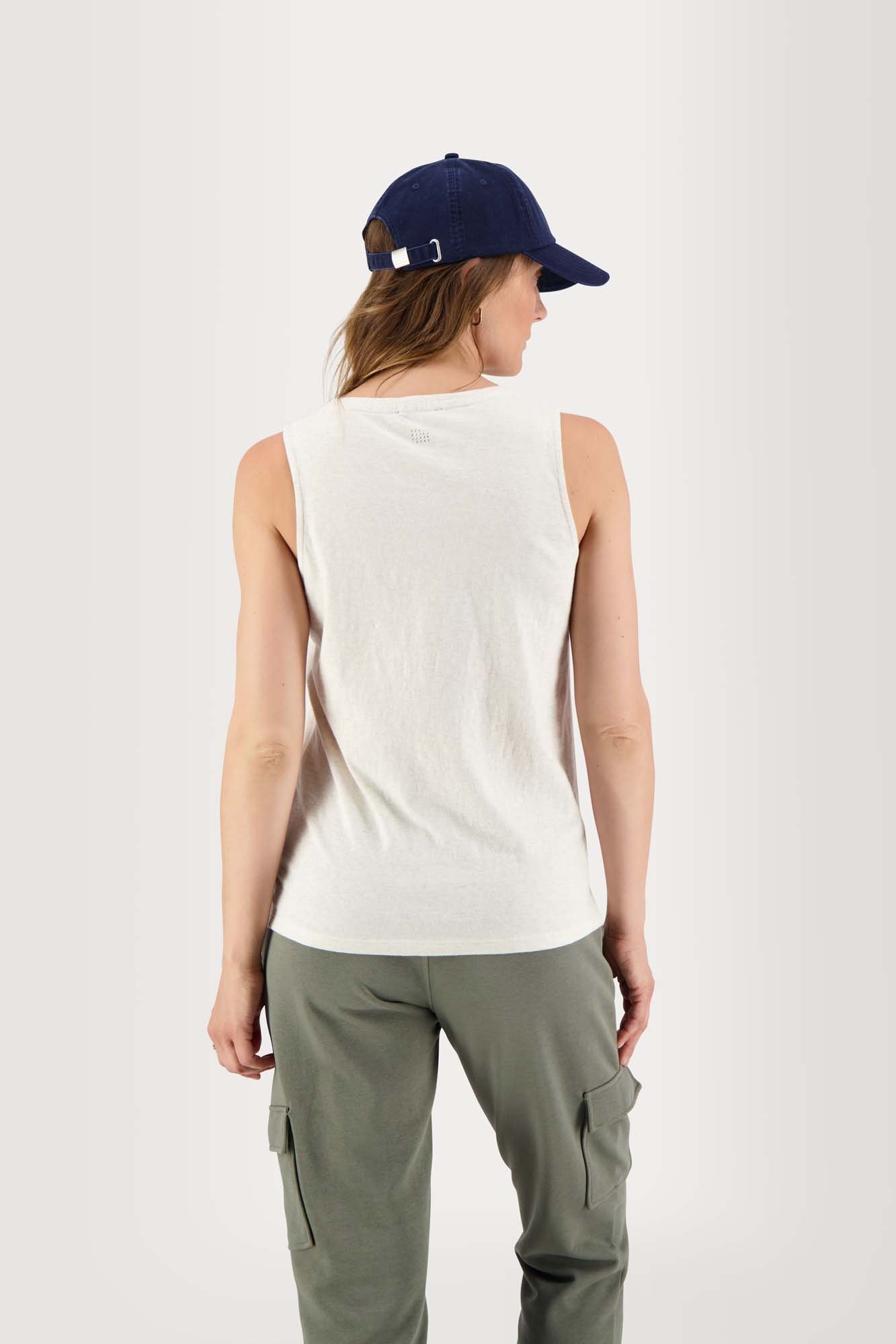 Débardeur Femme Col V Coton Blanc