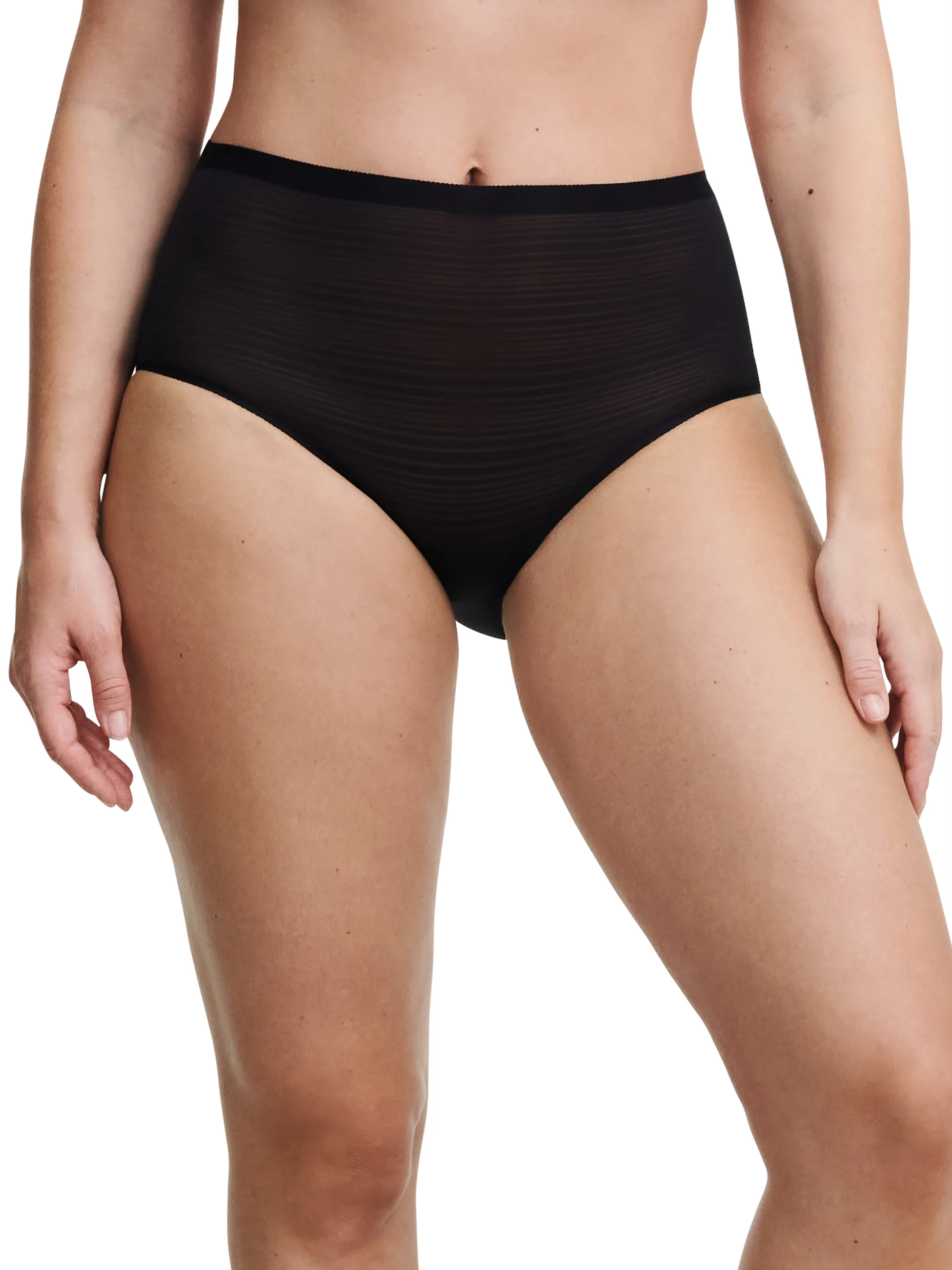SOFTSTRETCH STRIPES - Culottes taille haute | Noir