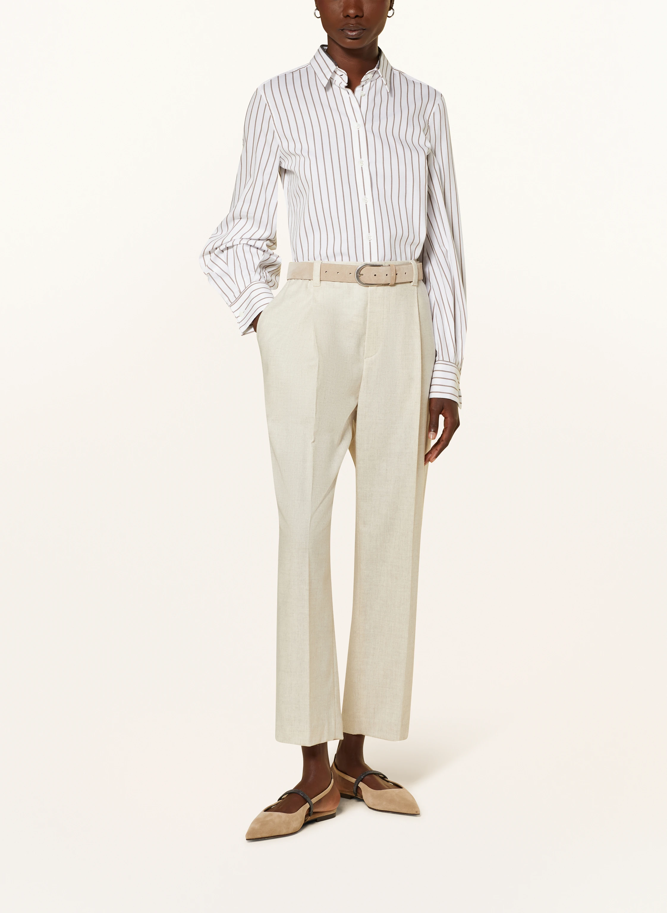BRUNELLO CUCINELLI Hemdbluse mit Schmucksteinen