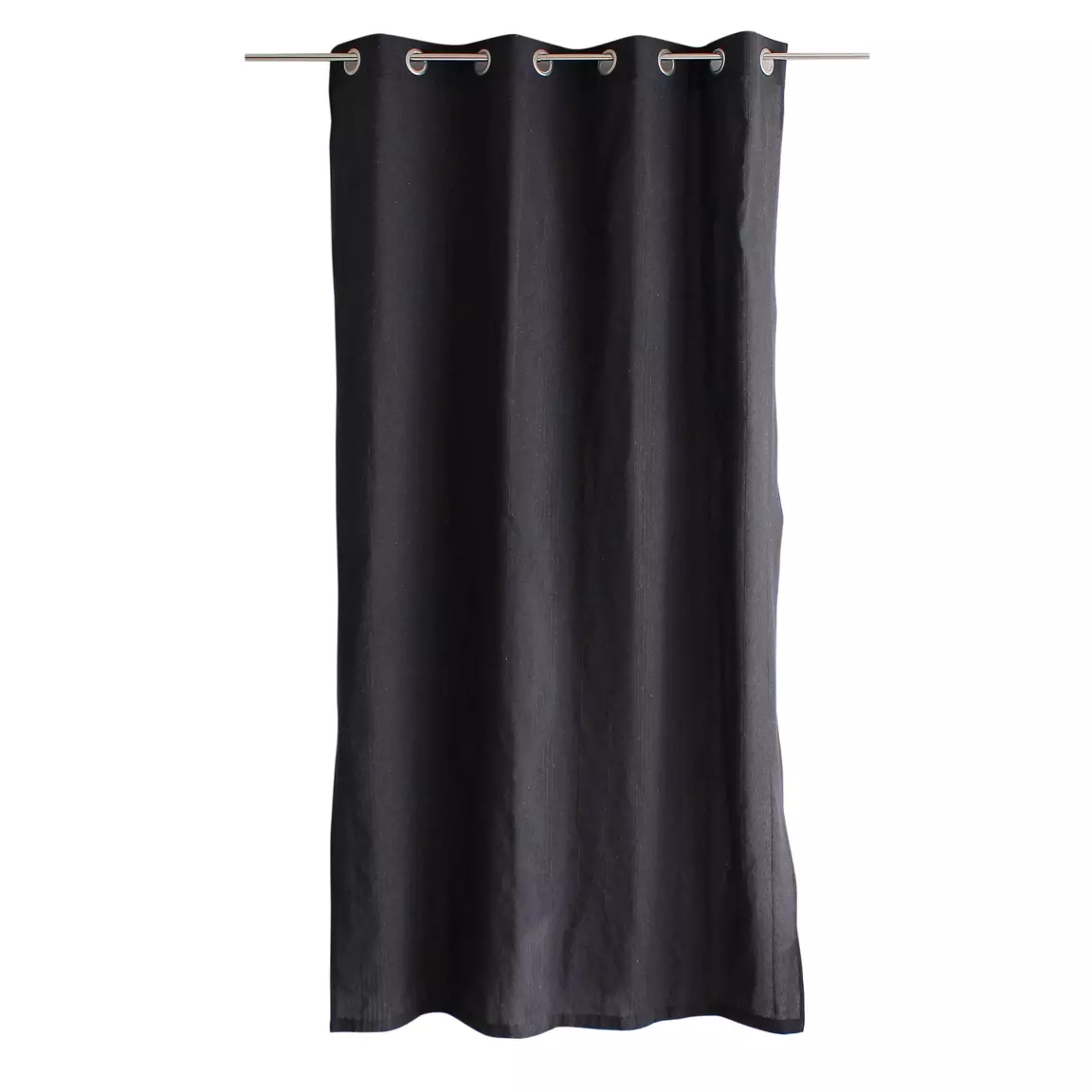 Rideau coton recyclé (140 x 240 cm) Bombay Gris anthracite