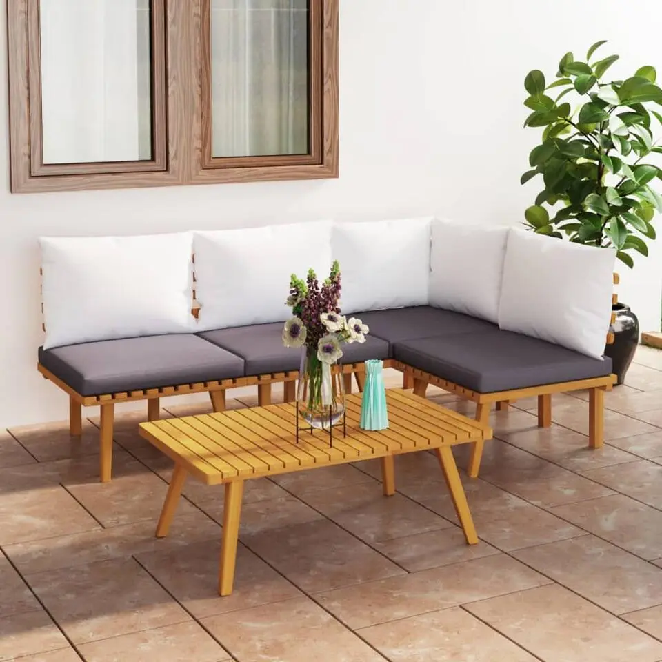 vidaXL - Loungeset - Bruin - Acaciahout
