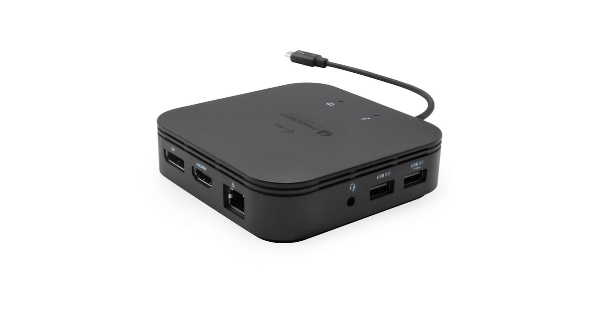 i-tecThunderbolt 3 Travel Dock Dual 4K Display + Power Delivery 60W dockingstation  (Zwart)