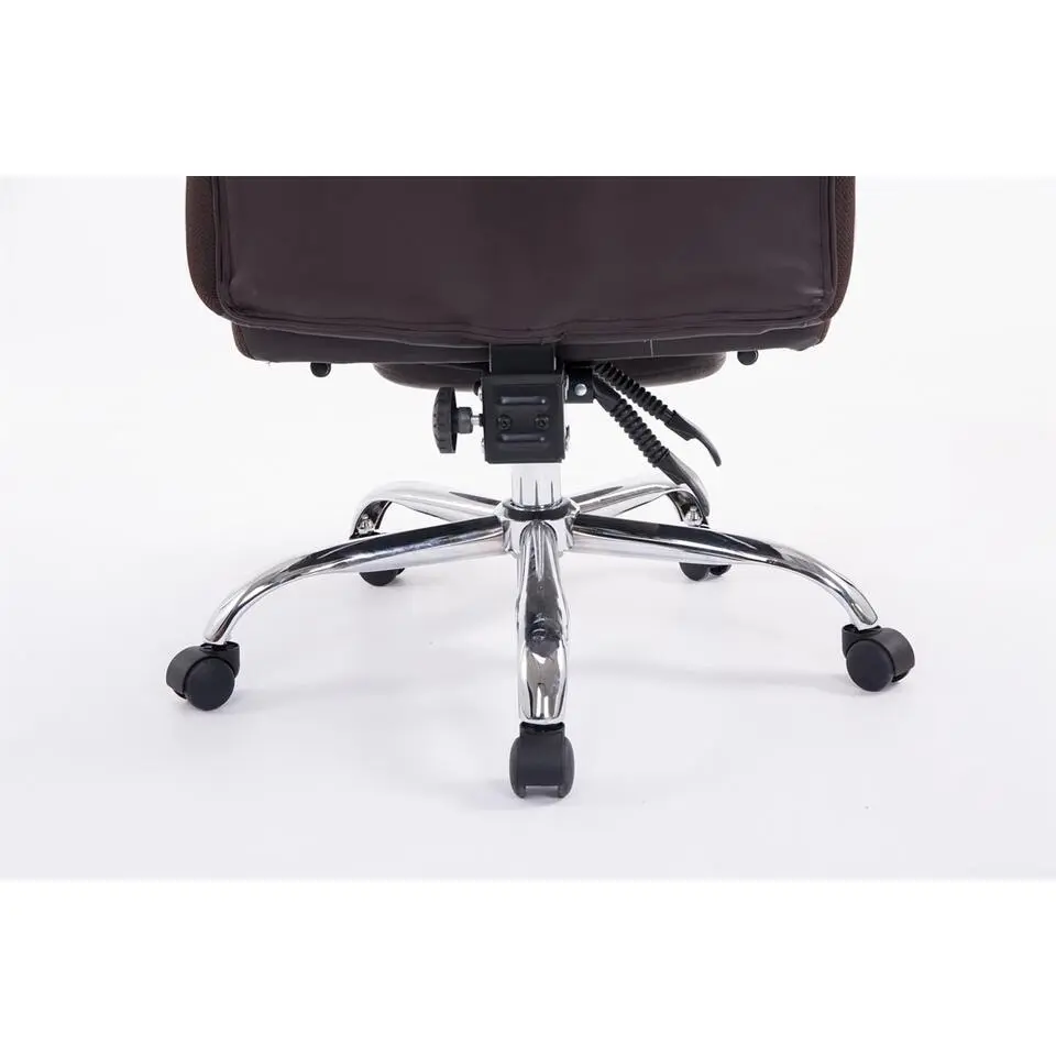 CLP Bureaustoel XL Troy chroom Frame - Kunstleer - bruin