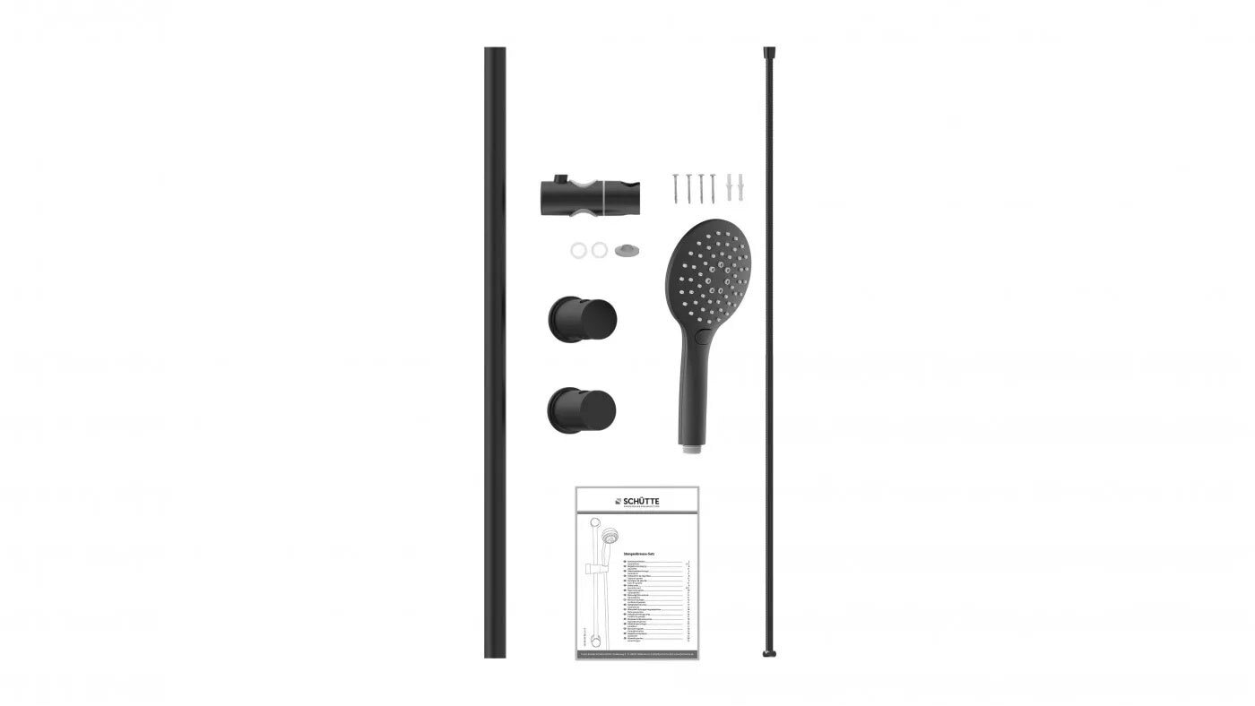 SCHÜTTE Stangenbrauseset Raven 20x70x23 cm schwarz matt