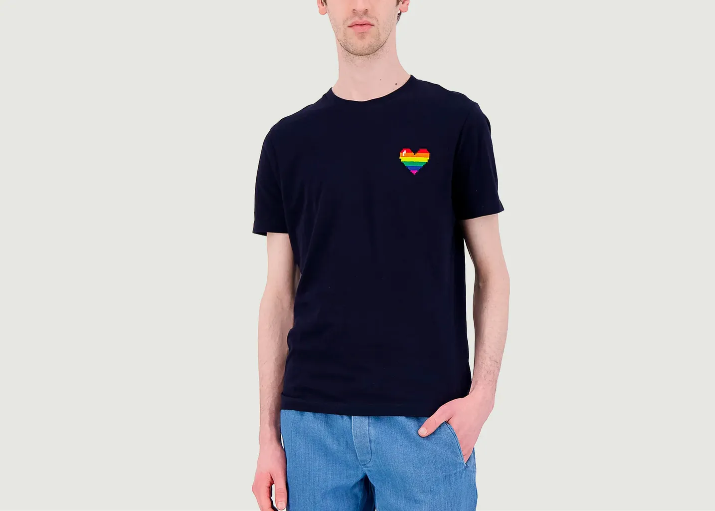 T-shirt avec broderie Rainbow Pixel JagVi Rive Gauche