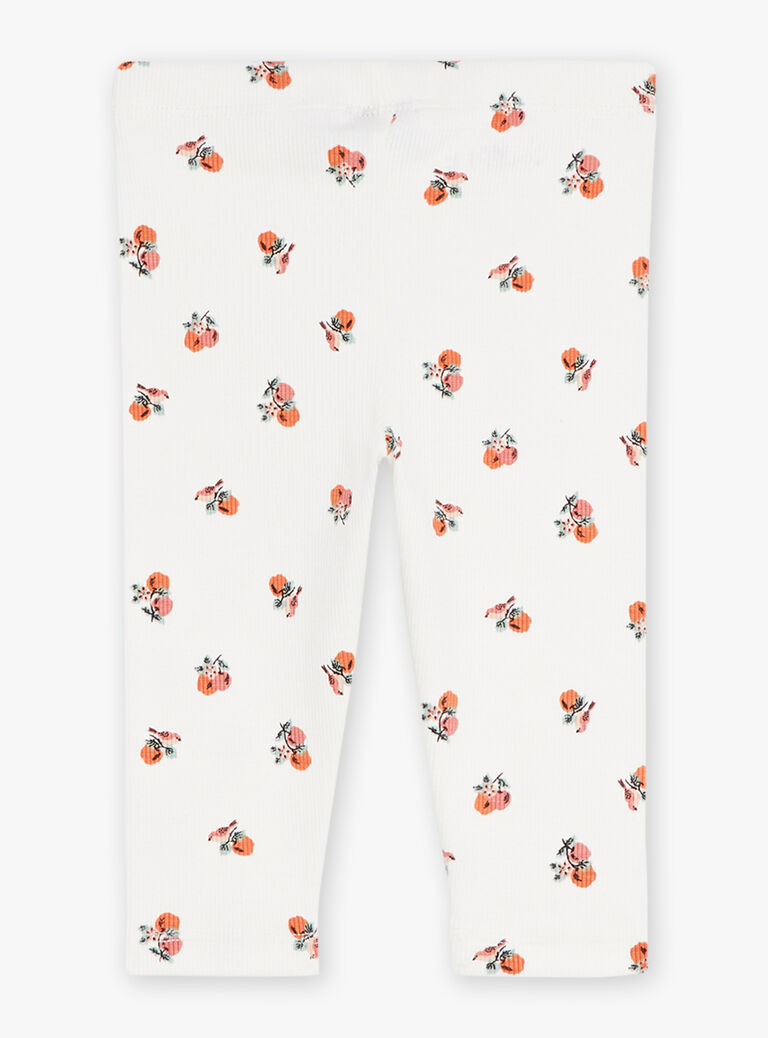 Legging vanille à imprimé fruits