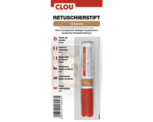 Clou retoucheerpen beukenhout