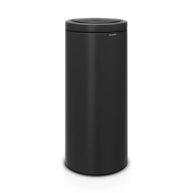 Brabantia Touch Bin Flat Top afvalemmer 30 liter met kunststof binnenemmer - Matt Black