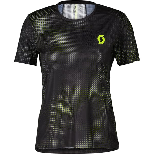 T-shirt running SCOTT SHIRT W'S RC RUN SS BLACK/YELLOW